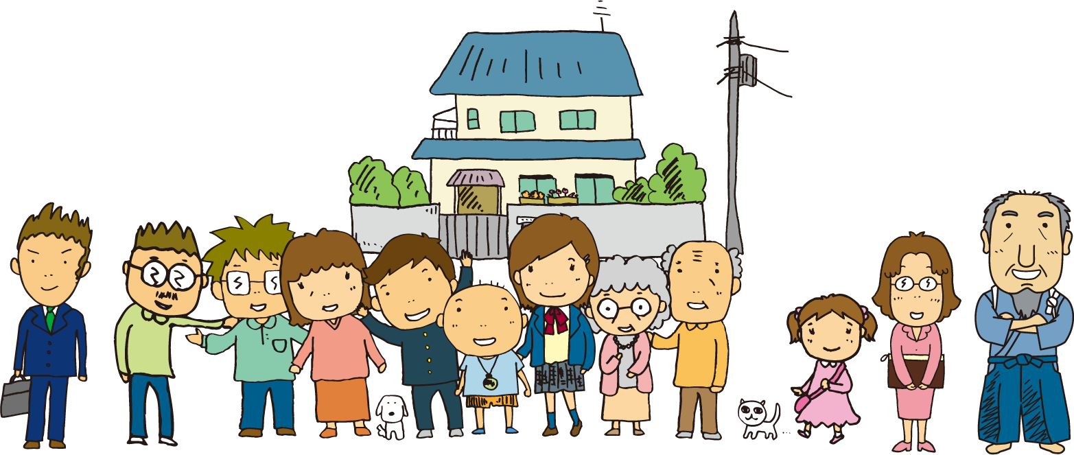 知るぽるとファミリー　矢口家の人々